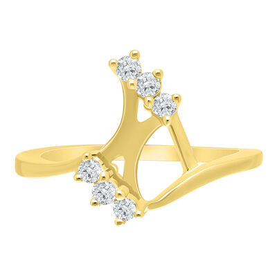 Lab Grown Diamond 1/5ctw. Wedding Ring in 14k Yellow Gold